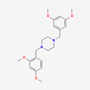 molecular formula C22H30N2O4 B3462854 1-(2,4-dimethoxybenzyl)-4-(3,5-dimethoxybenzyl)piperazine 