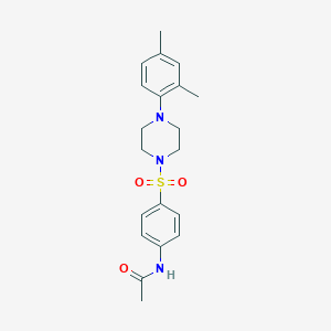 molecular formula C20H25N3O3S B346286 N-(4-{[4-(2,4-dimethylphenyl)piperazin-1-yl]sulfonyl}phenyl)acetamide CAS No. 682346-19-6