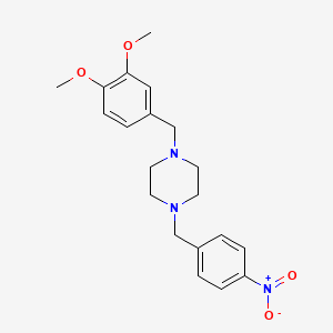 molecular formula C20H25N3O4 B3462860 1-(3,4-dimethoxybenzyl)-4-(4-nitrobenzyl)piperazine 