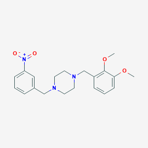 molecular formula C20H25N3O4 B3462864 1-[(2,3-Dimethoxyphenyl)methyl]-4-[(3-nitrophenyl)methyl]piperazine 