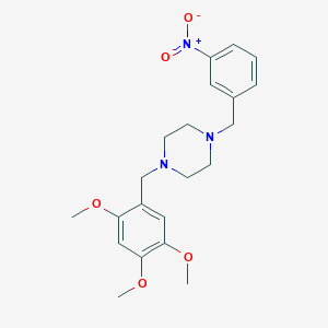 molecular formula C21H27N3O5 B3462869 1-(3-nitrobenzyl)-4-(2,4,5-trimethoxybenzyl)piperazine 