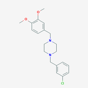 1-(3-chlorobenzyl)-4-(3,4-dimethoxybenzyl)piperazine