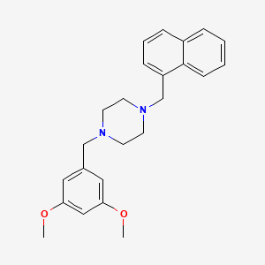 molecular formula C24H28N2O2 B3462889 1-(3,5-dimethoxybenzyl)-4-(1-naphthylmethyl)piperazine 