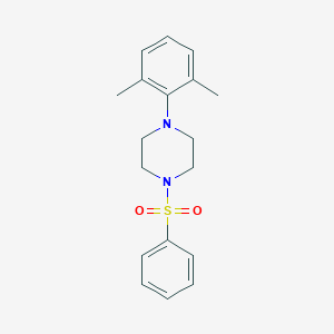 molecular formula C18H22N2O2S B346290 1-(2,6-Dimethylphenyl)-4-(phenylsulfonyl)piperazine CAS No. 694461-95-5