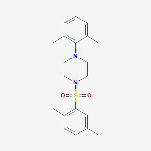 molecular formula C20H26N2O2S B346291 1-(2,6-Dimethylphenyl)-4-((2,5-dimethylphenyl)sulfonyl)piperazine CAS No. 865591-49-7