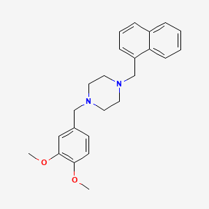 molecular formula C24H28N2O2 B3462918 1-[(3,4-Dimethoxyphenyl)methyl]-4-(naphthalen-1-ylmethyl)piperazine CAS No. 5864-96-0