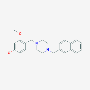 1-[(2,4-DIMETHOXYPHENYL)METHYL]-4-[(NAPHTHALEN-2-YL)METHYL]PIPERAZINE