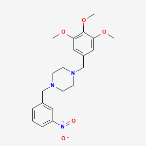 molecular formula C21H27N3O5 B3462938 1-(3-nitrobenzyl)-4-(3,4,5-trimethoxybenzyl)piperazine 