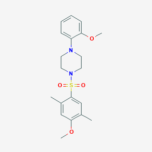 molecular formula C20H26N2O4S B346296 1-[(4-Methoxy-2,5-dimethylphenyl)sulfonyl]-4-(2-methoxyphenyl)piperazine 