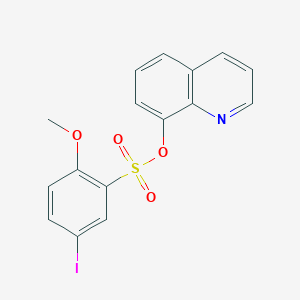 molecular formula C16H12INO4S B346297 Quinolin-8-yl 5-iodo-2-methoxybenzenesulfonate CAS No. 325811-85-6