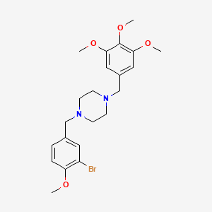 1-[(3-Bromo-4-methoxyphenyl)methyl]-4-[(3,4,5-trimethoxyphenyl)methyl]piperazine