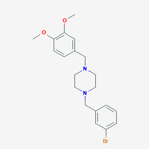 molecular formula C20H25BrN2O2 B3462971 1-(3-bromobenzyl)-4-(3,4-dimethoxybenzyl)piperazine 