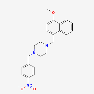 1-[(4-Methoxynaphthalen-1-yl)methyl]-4-[(4-nitrophenyl)methyl]piperazine