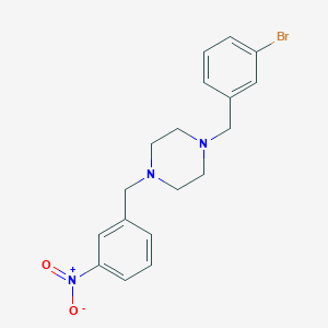 molecular formula C18H20BrN3O2 B3462991 1-(3-bromobenzyl)-4-(3-nitrobenzyl)piperazine 