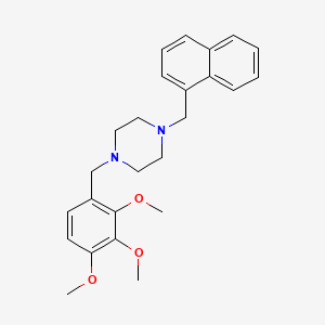 molecular formula C25H30N2O3 B3463003 1-(1-naphthylmethyl)-4-(2,3,4-trimethoxybenzyl)piperazine 