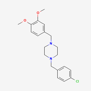 molecular formula C20H25ClN2O2 B3463008 1-(4-chlorobenzyl)-4-(3,4-dimethoxybenzyl)piperazine 