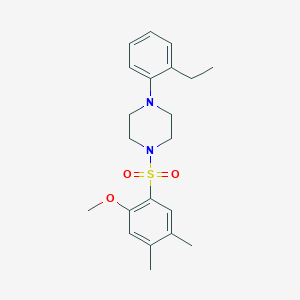molecular formula C21H28N2O3S B346302 1-(2-Ethylphenyl)-4-(2-methoxy-4,5-dimethylbenzenesulfonyl)piperazine CAS No. 695174-15-3