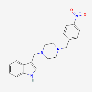 3-{[4-(4-nitrobenzyl)piperazin-1-yl]methyl}-1H-indole