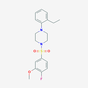 molecular formula C19H23FN2O3S B346304 1-(2-Ethylphenyl)-4-(4-fluoro-3-methoxyphenyl)sulfonylpiperazine CAS No. 708230-20-0
