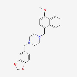 1-(1,3-benzodioxol-5-ylmethyl)-4-[(4-methoxy-1-naphthyl)methyl]piperazine