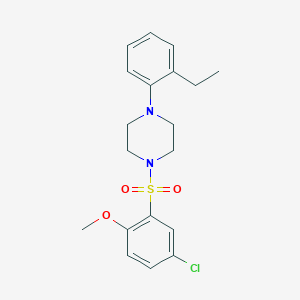 molecular formula C19H23ClN2O3S B346306 1-(5-Chloro-2-methoxybenzenesulfonyl)-4-(2-ethylphenyl)piperazine CAS No. 708232-75-1