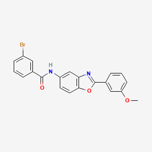 3-bromo-N-[2-(3-methoxyphenyl)-1,3-benzoxazol-5-yl]benzamide