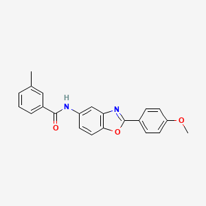 molecular formula C22H18N2O3 B3463071 N-[2-(4-methoxyphenyl)-1,3-benzoxazol-5-yl]-3-methylbenzamide 