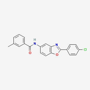 molecular formula C21H15ClN2O2 B3463082 N-[2-(4-chlorophenyl)-1,3-benzoxazol-5-yl]-3-methylbenzamide 