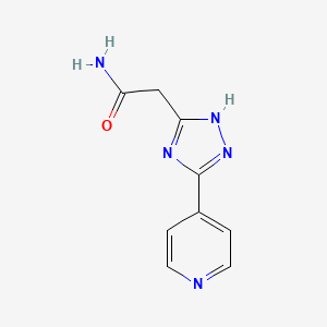 molecular formula C9H9N5O B3463087 2-[3-(4-pyridinyl)-1H-1,2,4-triazol-5-yl]acetamide 