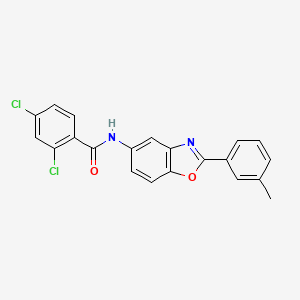 2,4-dichloro-N-[2-(3-methylphenyl)-1,3-benzoxazol-5-yl]benzamide