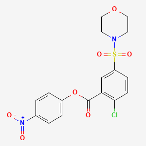 molecular formula C17H15ClN2O7S B3463103 4-nitrophenyl 2-chloro-5-(4-morpholinylsulfonyl)benzoate 