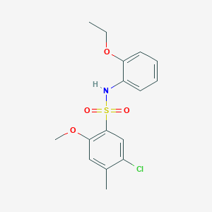 molecular formula C16H18ClNO4S B346314 5-chloro-N-(2-ethoxyphenyl)-2-methoxy-4-methylbenzenesulfonamide CAS No. 873674-26-1