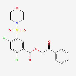 2-oxo-2-phenylethyl 2,4-dichloro-5-(4-morpholinylsulfonyl)benzoate