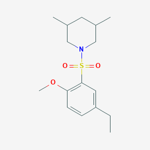 1-[(5-Ethyl-2-methoxyphenyl)sulfonyl]-3,5-dimethylpiperidine
