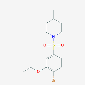 molecular formula C14H20BrNO3S B346317 1-(4-Bromo-3-ethoxyphenyl)sulfonyl-4-methylpiperidine CAS No. 881476-59-1