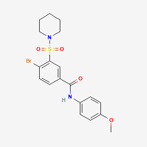 4-Bromo-N-(4-methoxyphenyl)-3-(piperidine-1-sulfonyl)benzamide