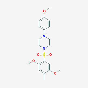 molecular formula C20H26N2O5S B346319 1-[(2,5-Dimethoxy-4-methylphenyl)sulfonyl]-4-(4-methoxyphenyl)piperazine CAS No. 873579-45-4