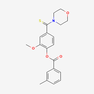 molecular formula C20H21NO4S B3463199 [2-methoxy-4-(morpholine-4-carbothioyl)phenyl] 3-methylbenzoate 