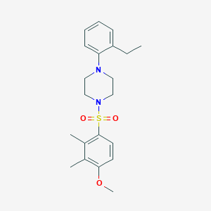 molecular formula C21H28N2O3S B346320 1-(2-Ethylphenyl)-4-(4-methoxy-2,3-dimethylbenzenesulfonyl)piperazine CAS No. 873680-19-4
