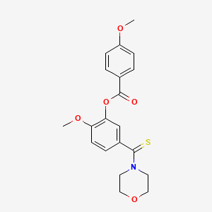 molecular formula C20H21NO5S B3463202 [2-methoxy-5-(morpholine-4-carbothioyl)phenyl] 4-methoxybenzoate 