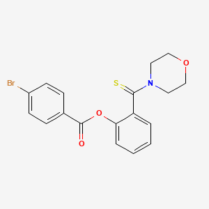 2-(4-morpholinylcarbonothioyl)phenyl 4-bromobenzoate