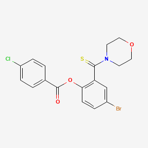 4-BROMO-2-(MORPHOLINE-4-CARBOTHIOYL)PHENYL 4-CHLOROBENZOATE