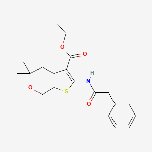 ethyl 5,5-dimethyl-2-[(phenylacetyl)amino]-4,7-dihydro-5H-thieno[2,3-c]pyran-3-carboxylate