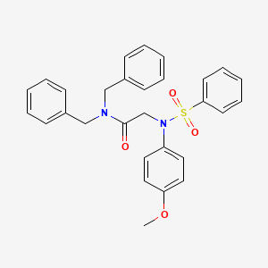 2-[N-(benzenesulfonyl)-4-methoxyanilino]-N,N-dibenzylacetamide