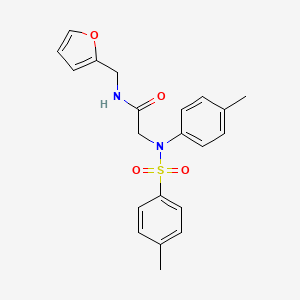 molecular formula C21H22N2O4S B3463252 N~1~-(2-furylmethyl)-N~2~-(4-methylphenyl)-N~2~-[(4-methylphenyl)sulfonyl]glycinamide 