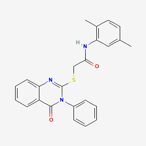 molecular formula C24H21N3O2S B3463267 N-(2,5-dimethylphenyl)-2-[(4-oxo-3-phenyl-3,4-dihydro-2-quinazolinyl)thio]acetamide 