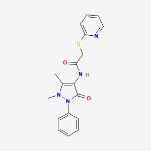 N-(1,5-dimethyl-3-oxo-2-phenyl-2,3-dihydro-1H-pyrazol-4-yl)-2-(pyridin-2-ylsulfanyl)acetamide