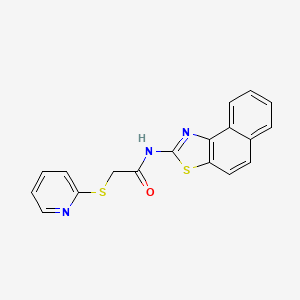 molecular formula C18H13N3OS2 B3463295 N-naphtho[1,2-d][1,3]thiazol-2-yl-2-(2-pyridinylthio)acetamide 