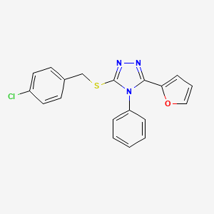 3-[(4-chlorobenzyl)thio]-5-(2-furyl)-4-phenyl-4H-1,2,4-triazole