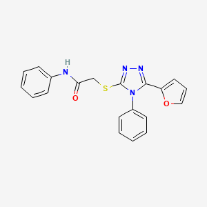 2-{[5-(2-furyl)-4-phenyl-4H-1,2,4-triazol-3-yl]thio}-N-phenylacetamide